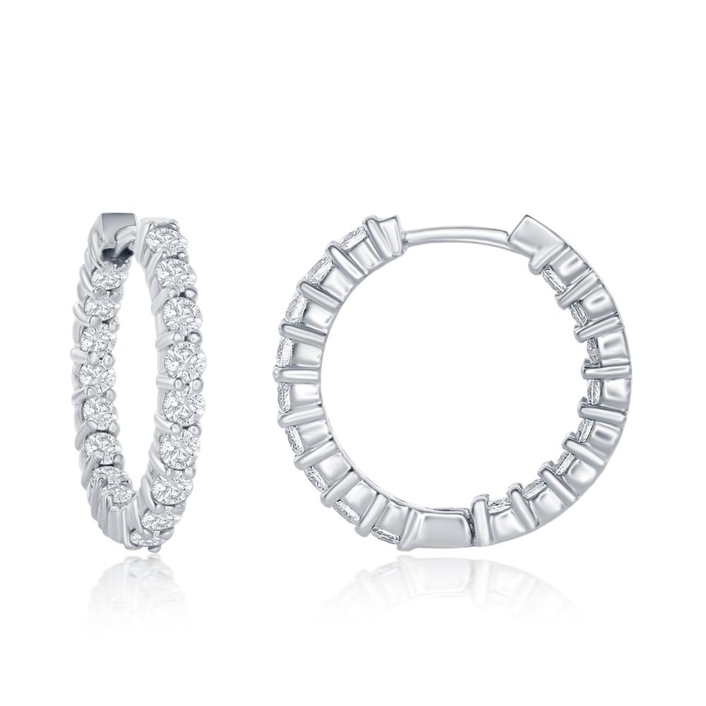 Diamond Hoops 3/4 Inch Diameter