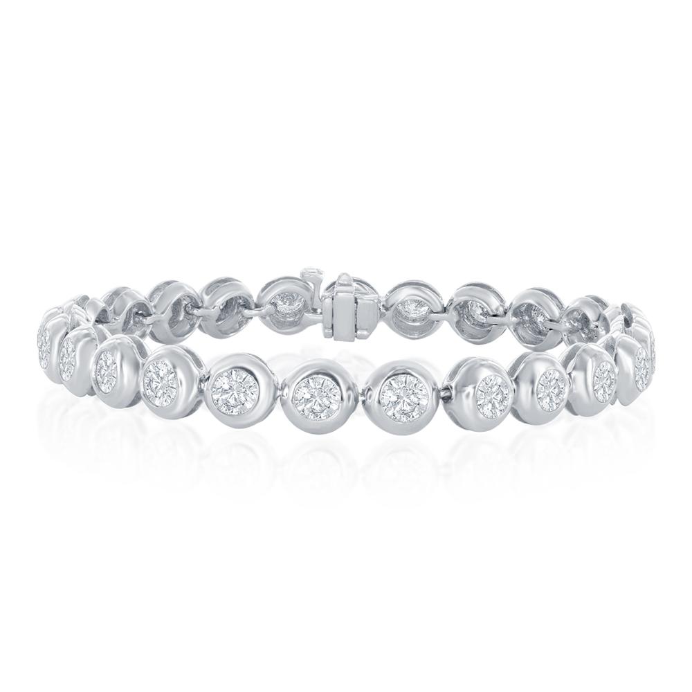 Bezel Tennis Bracelet 30 Points.