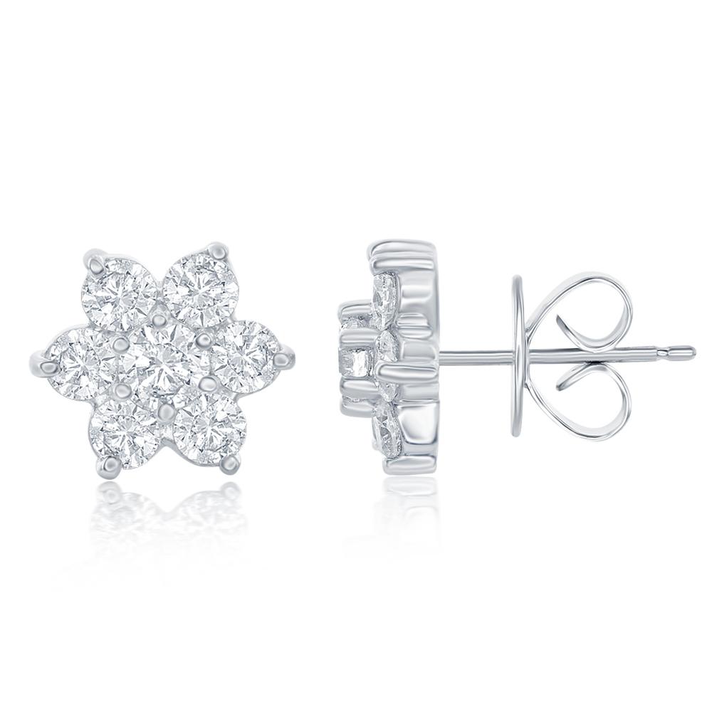 3.10 Ct. Cluster Earrings 
