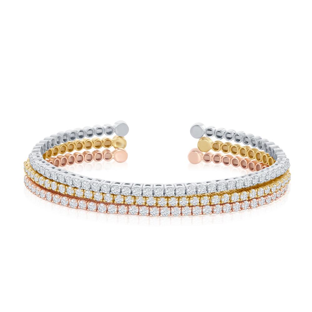 Tricolor Flexible bangles.
