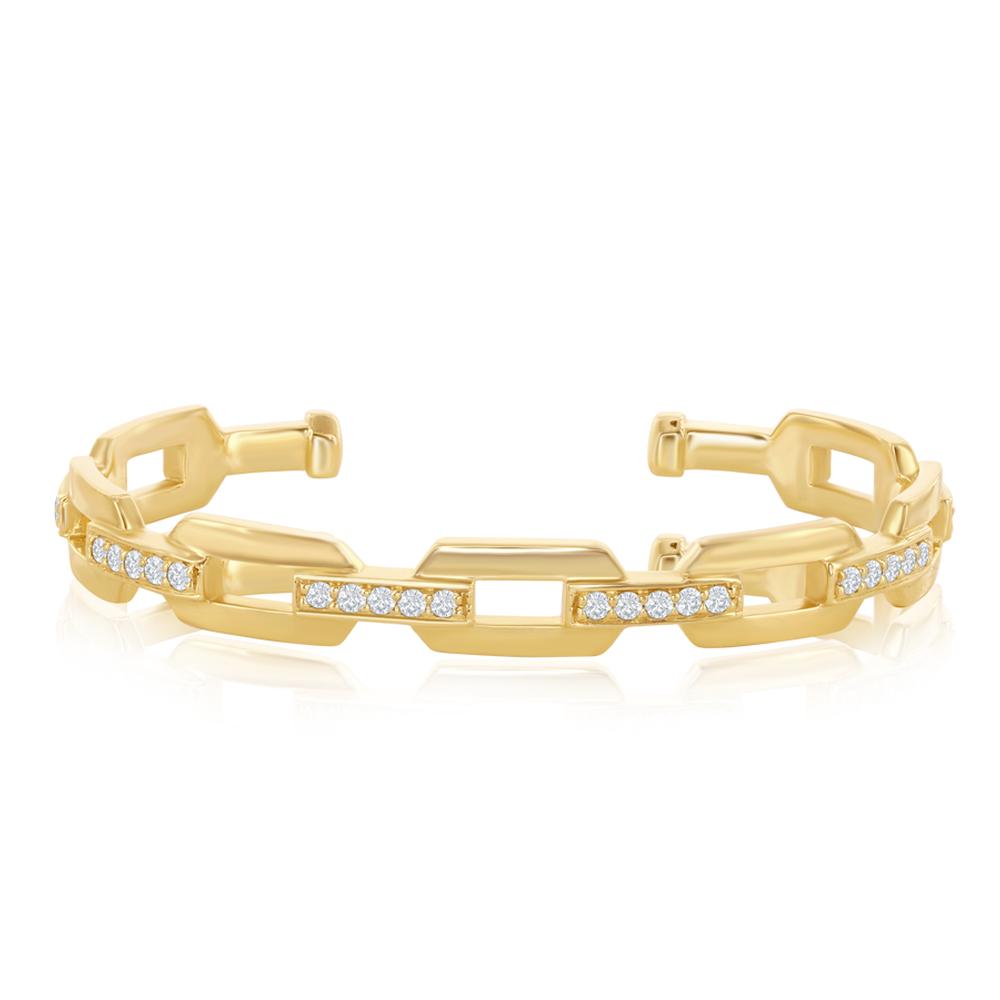 Diamond Link Bangle in Yellow
