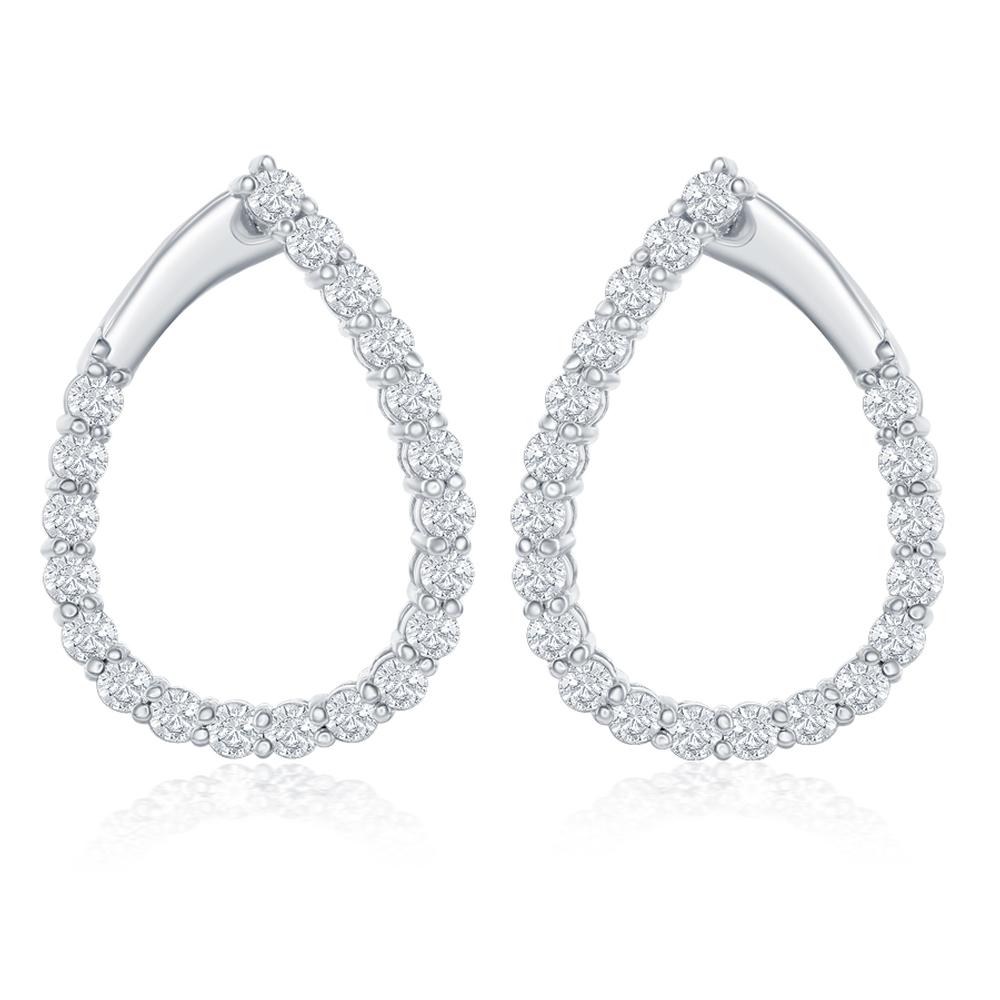 Pear Shaped Diamond Earrings