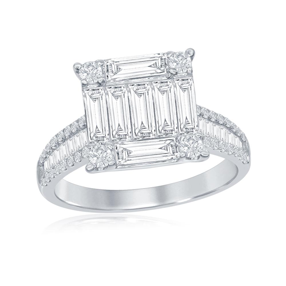 Cluster Emerald Ring 18K