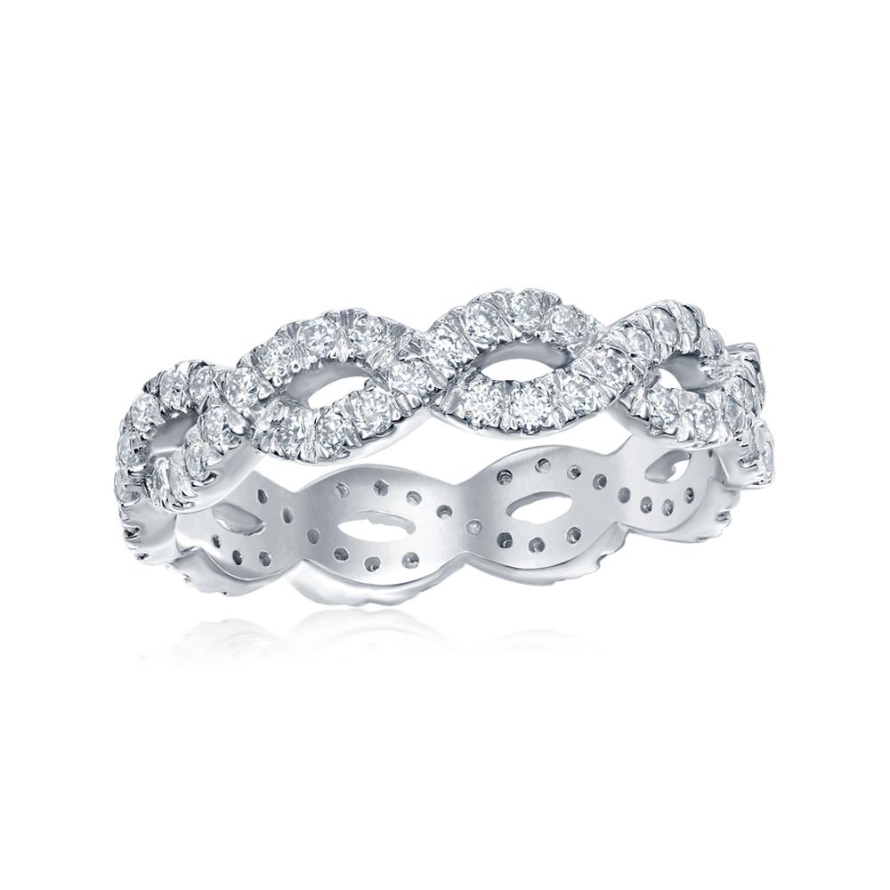 Small Diamond Swirl Ring