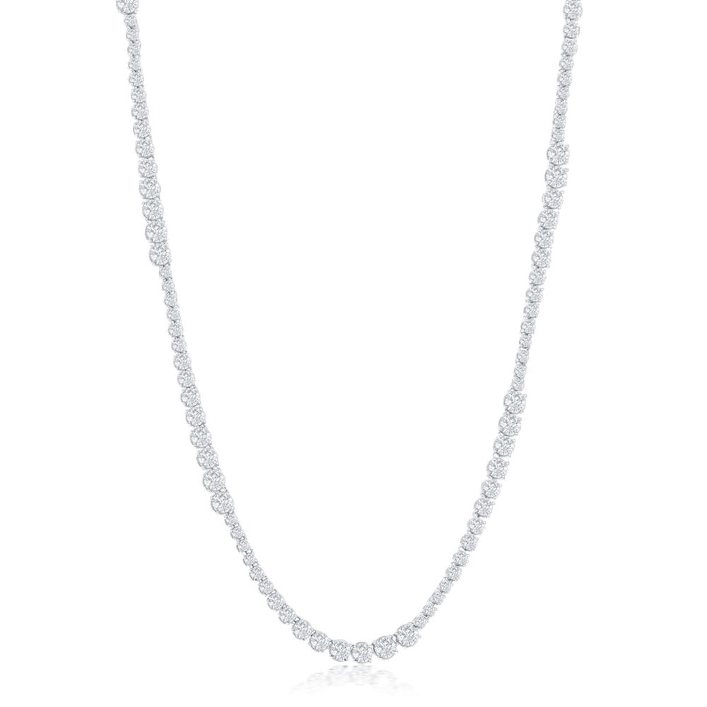 Graduated Diamond Necklace 18 Inch