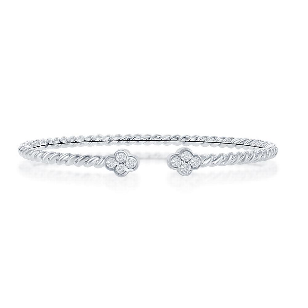 8 Stone Diamond Flex Bangle