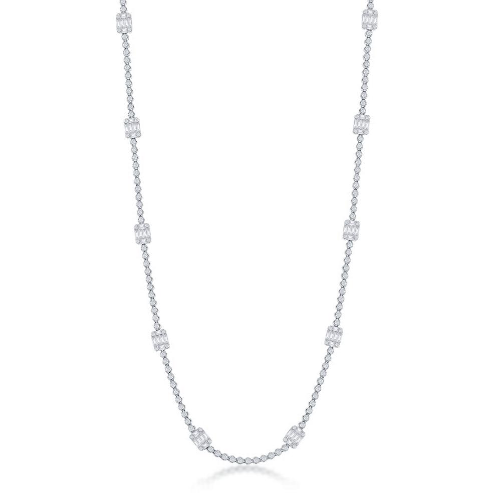 8.74 Carat Diamond Necklace 32 Inch 
