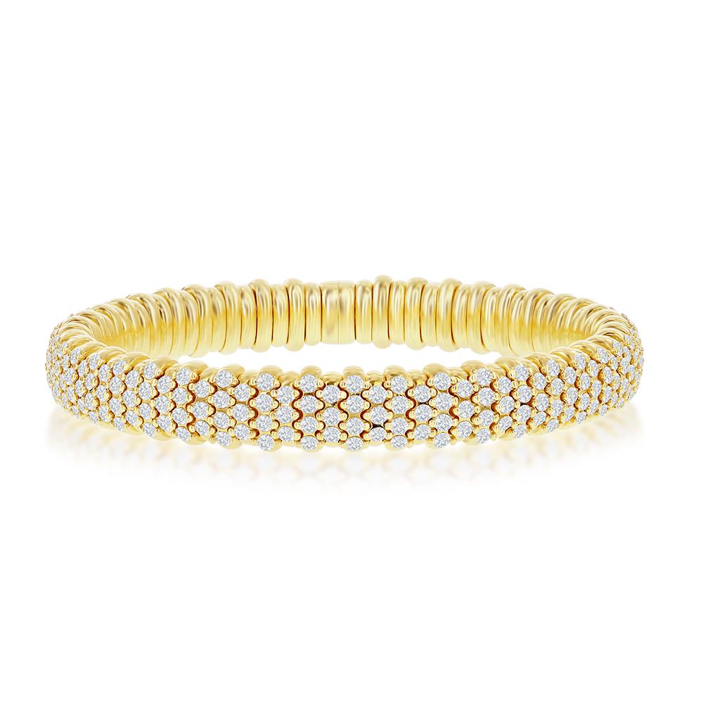 8.40 Ct. Yellow Stretch Diamond Bangle