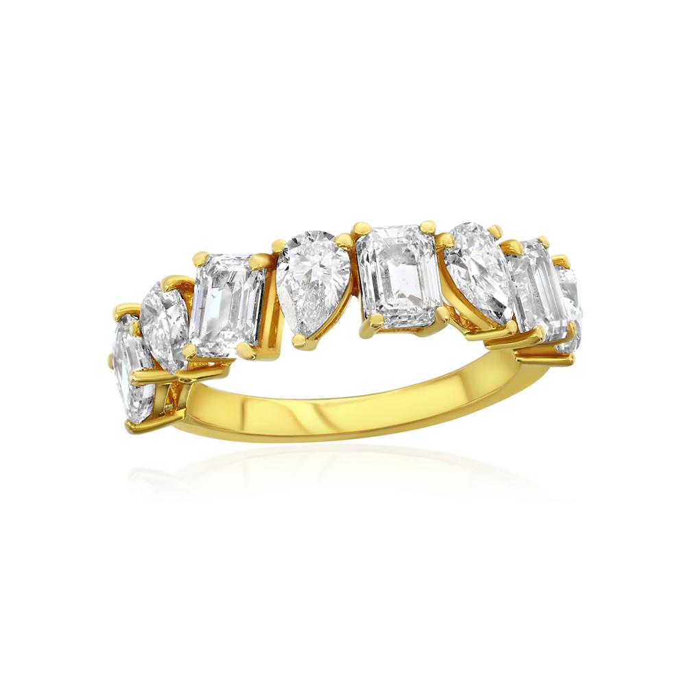 Halfway Multishape Ring Yellow Gold