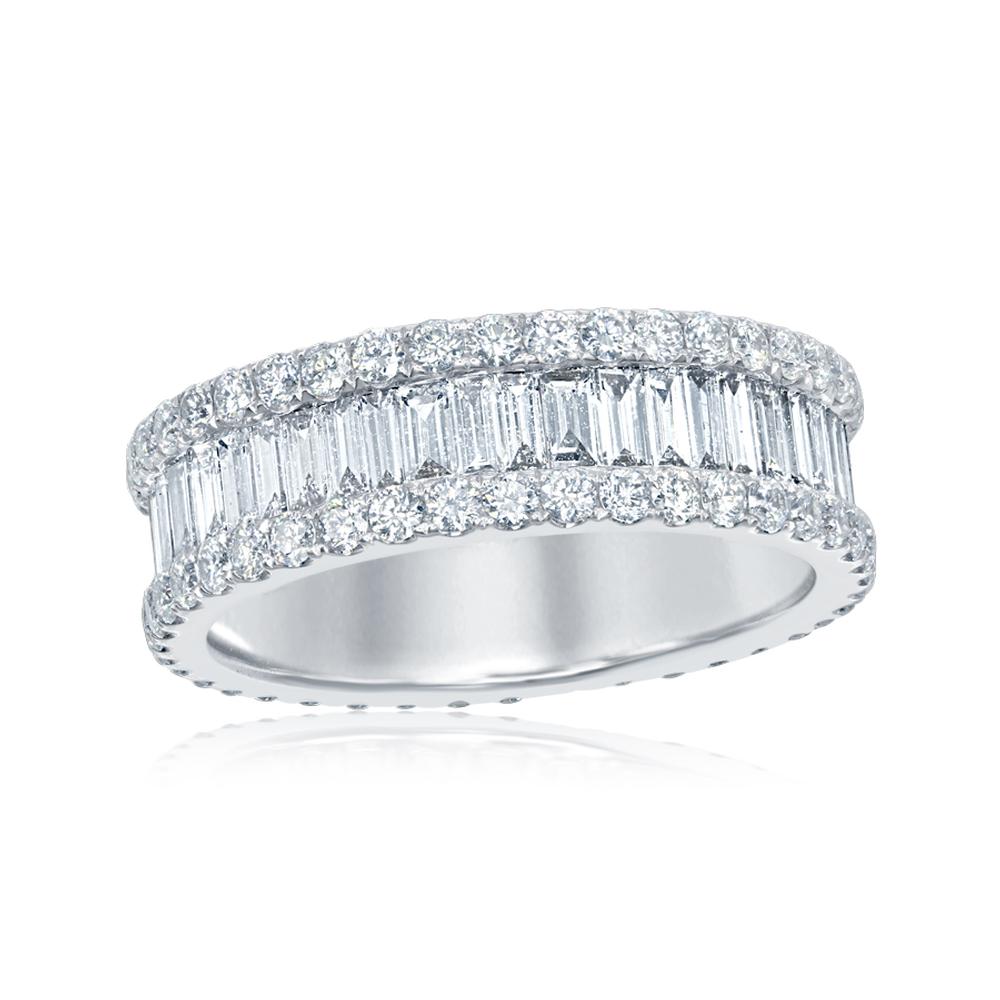 3 Ct. Baguette and Round Eternity Ring
